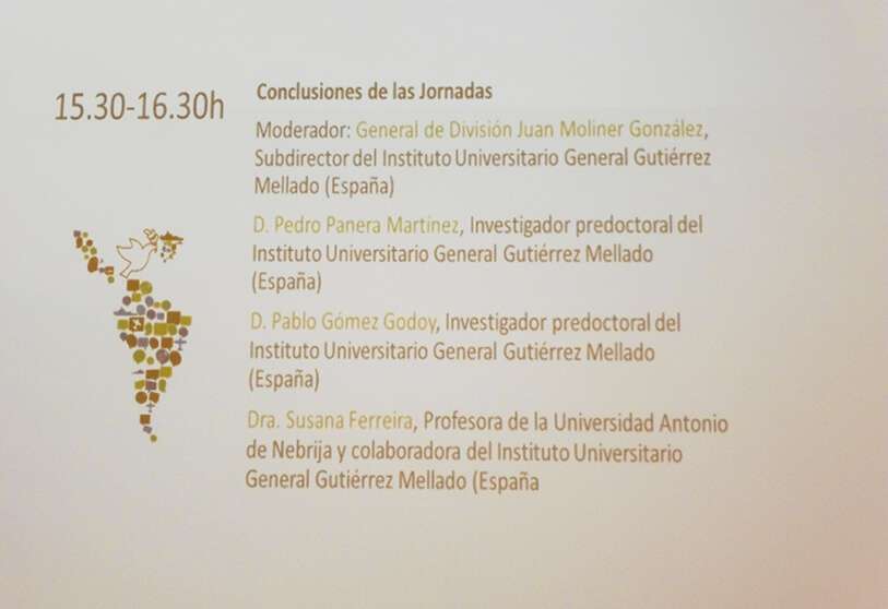Programa de la mesa redonda sobre conclusiones, presidida por el general Juan Moliner, subdirector del IUGM