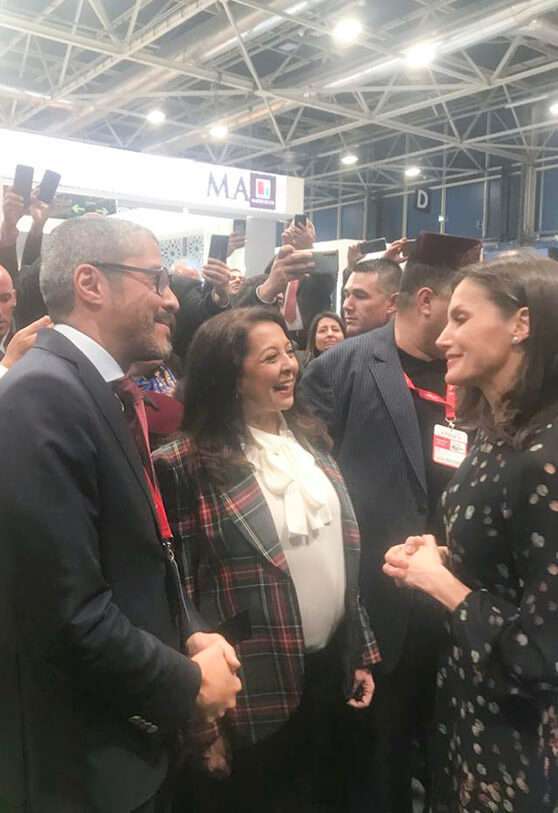 Doña Letizia, con la embajadora Benyaich y El Fakir