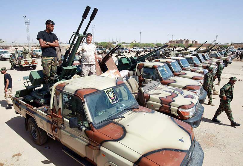 AFP/ABDULLAH DOMA-Membres des forces spéciales autoproclamées de l'Armée nationale libyenne (LNA) de l'Est dans la ville de Benghazi