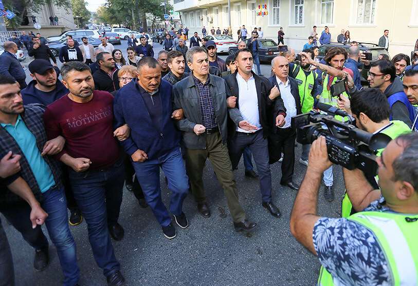 Marcha política en Azerbaiyán