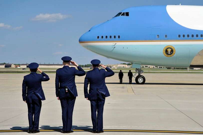 PHOTO/White House - La delegación de Estados Unidos que encabeza Joe Biden y que llega a España a bordo del Air Force One está acompañada por otros siete aviones que transportan el séquito presidencial