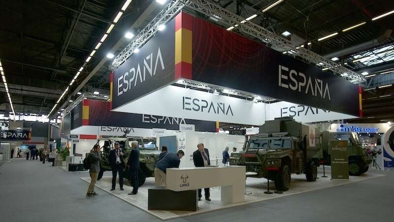 PHOTO/ELS - A la edición de 2022 han acudido 23 compañías españolas, que han mostrado sus productos de alta tecnología, el potencial de sus proyectos y la firmeza de sus alianzas internacionales. En imagen, el stand de Uro, fabricante de vehículos tácticos