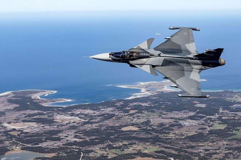PHOTO/SAAB - La capacidad aérea de combate de Suecia se sustenta en el caza Saab JAS-39 Gripen, un avión del que se han fabricado 250 unidades y que está en servicio en Brasil, Chequia, Hungría, Sudáfrica, Suecia, Tailandia y el Reino Unido