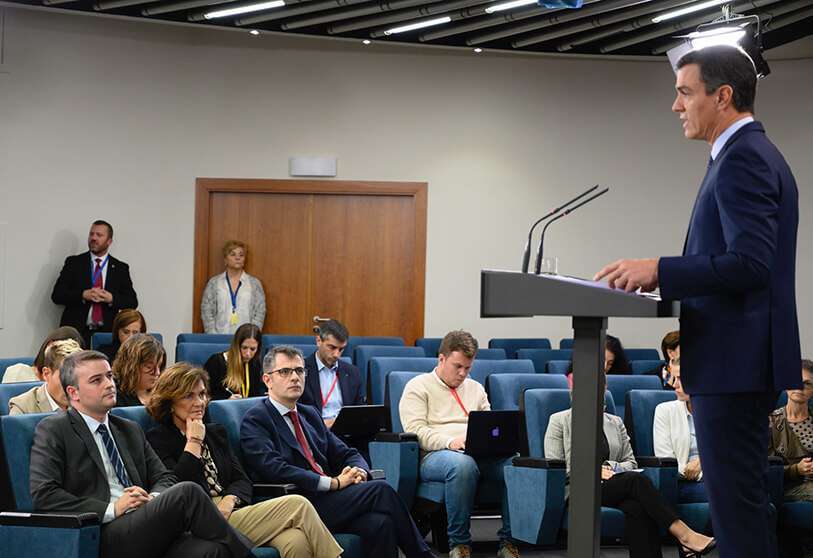 El presidente del Gobierno, Pedro Sánchez