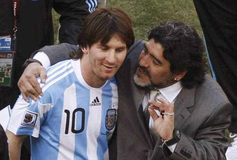 Mradona con Messi