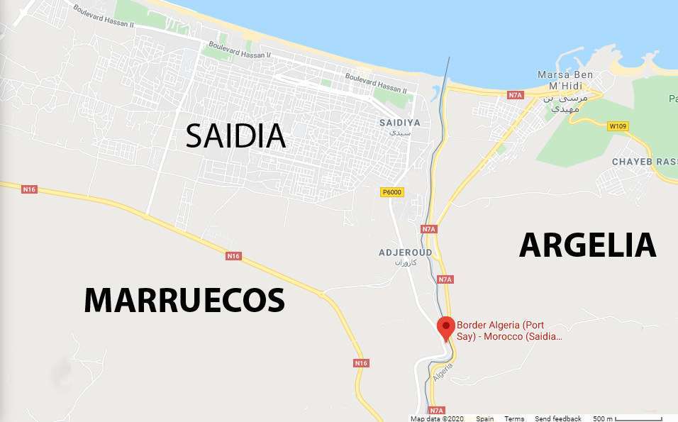 Frontera entre Marruecos y Argelia