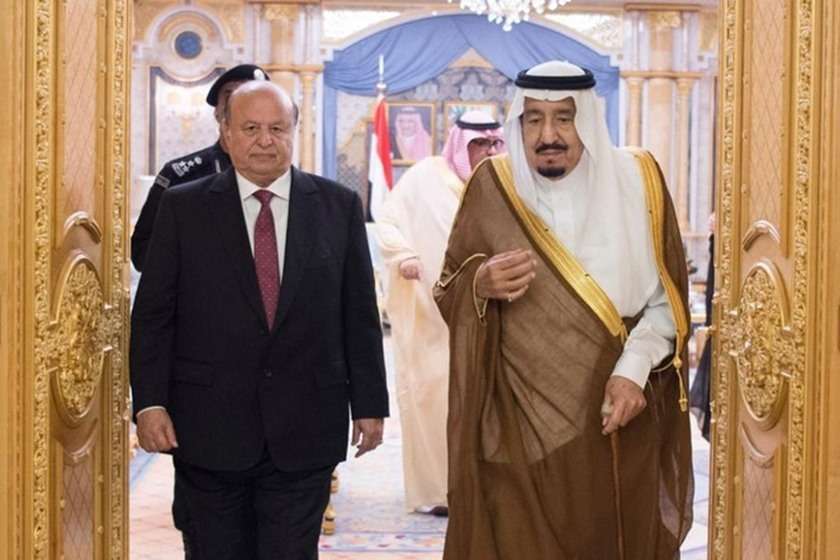 El presidente de Yemen y el rey de Arabia Saudí.