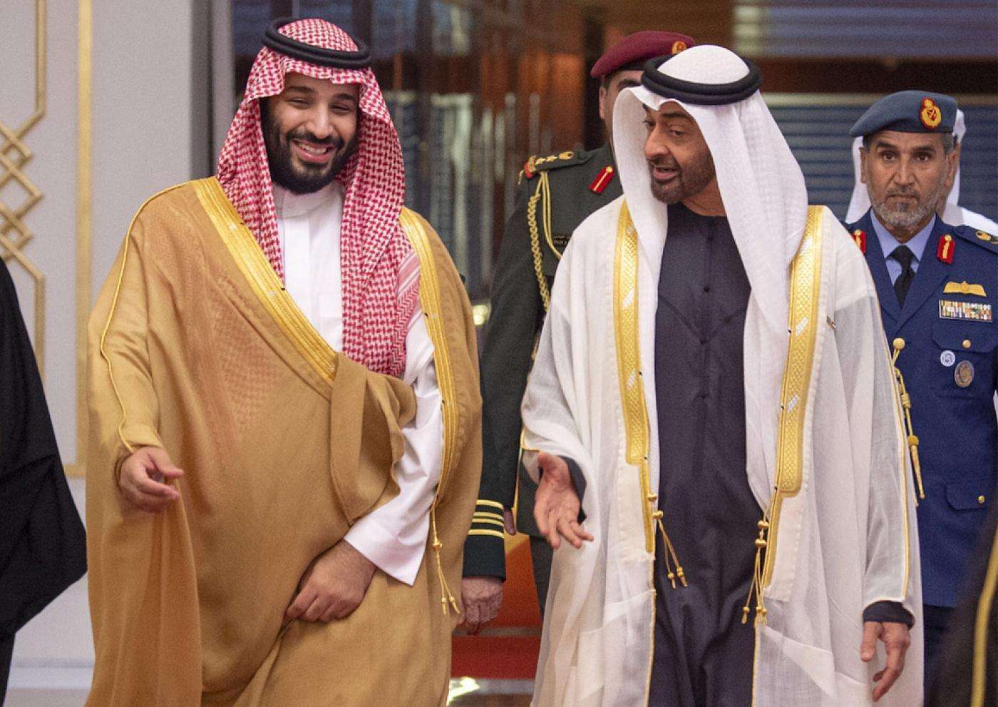 Mohammed bin Salman, príncipe de Arabia Saudí con Mohammed bin Zayed, príncipe de Abu Dhabi