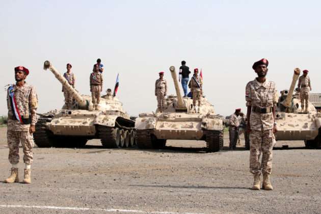 Desfile de graduación de nuevos efectivos en Aden, Yemen, el 1 de agosto de 2019.