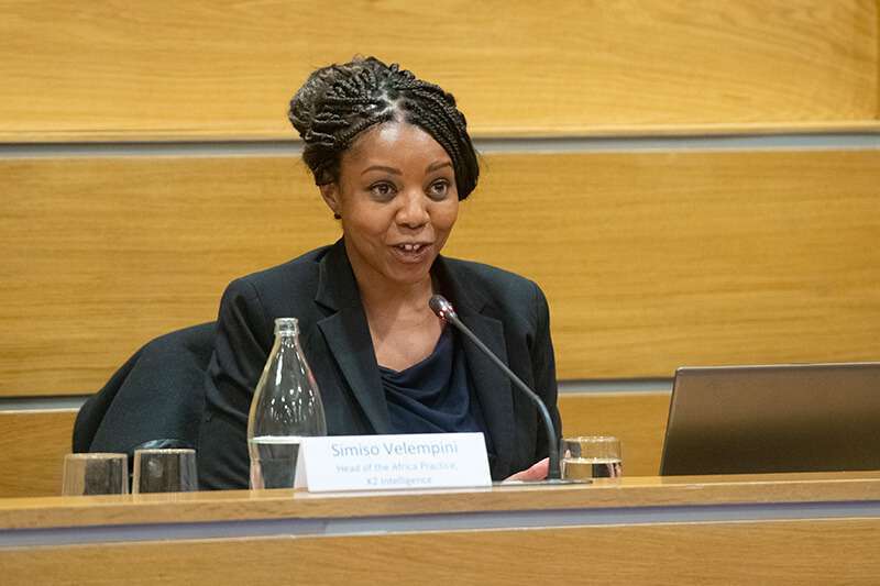 Simiso Velempini, directora de Gestión de K2 Intelligence en Londres