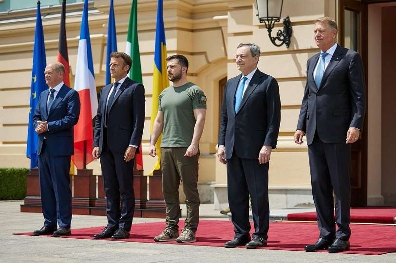 atalayar-visita-lideres-europeos-francia-italia-rumania-alemania-ucrania-kiev-zelenski