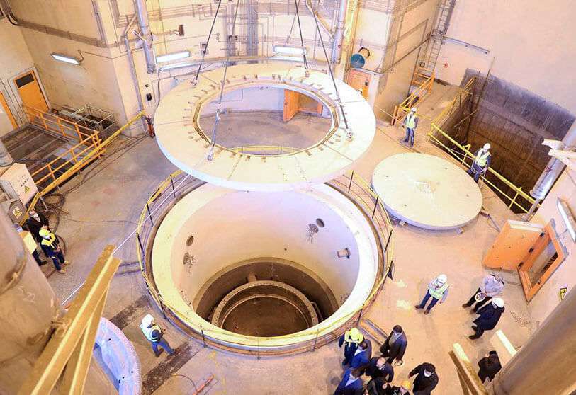 Vista del reactor nuclear de agua en Arak, Irán 23 de diciembre de 2019