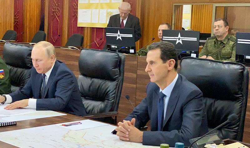 La visita de Putin es la segunda al país devastado por la guerra donde sus tropas han estado luchando junto a las fuerzas del gobierno sirio desde el 2015.