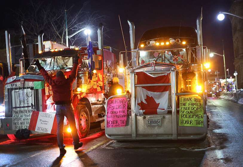 camioneros protestas canada