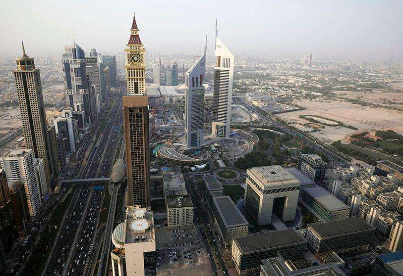 Vista general del Centro Financiero Internacional de Dubái (DIFC)