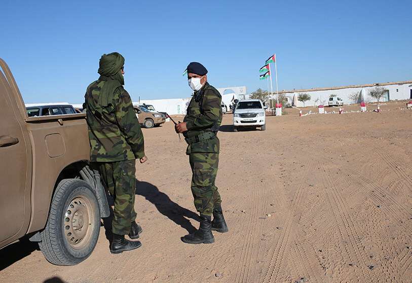 Staffan de Mistura, enviado de la ONU para el Sáhara Occidental, en los campamentos de refugiados de Tinduf en Argelia