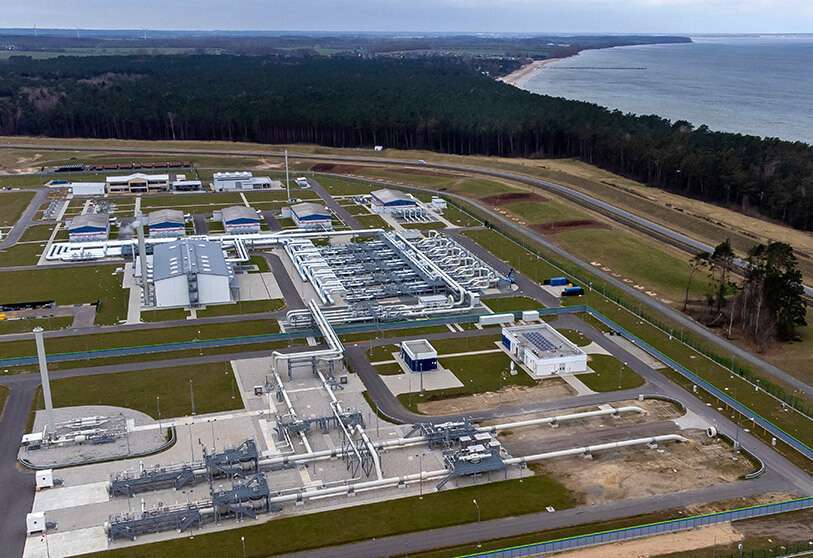 Tuberías en las instalaciones de aterrizaje del gasoducto Nord Stream 2 se ven en Lubmin, norte de Alemania AP/MICHAEL SOHN