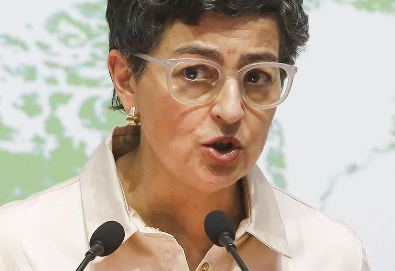 La exministra de Asuntos Exteriores de España, Arancha González Laya, durante una rueda de prensa, el 30 de septiembre de 2020