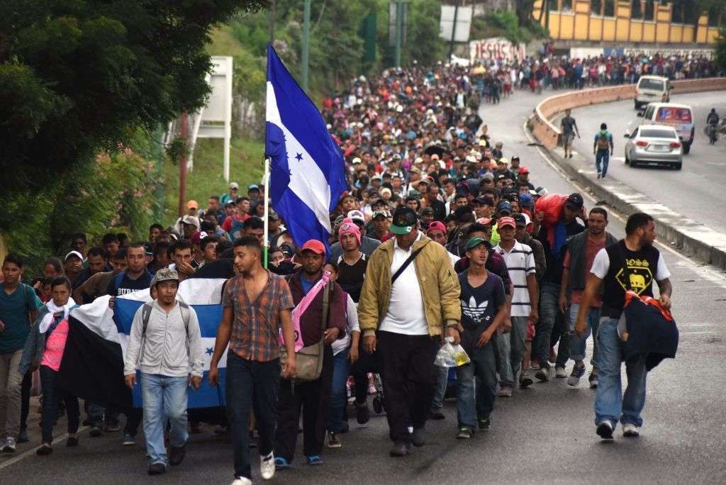 Caravana de Honduras migrantes