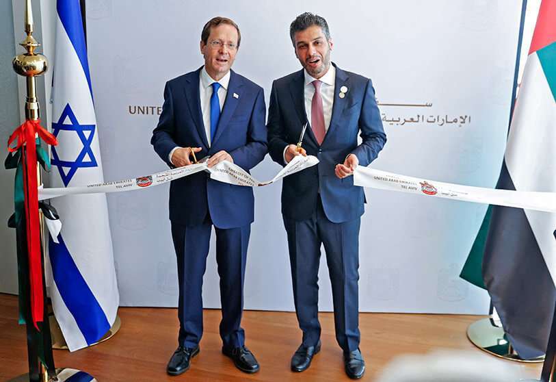 isaac-herzog-mohamed -khaja-embajada-emiratos-israel