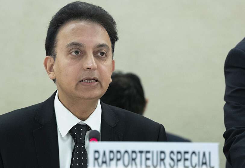 PHOTO/JEAN MARC FERRE/ONU - Javaid Rehman, relator especial sobre la situación de los derechos humanos en la República Islámica del Irán