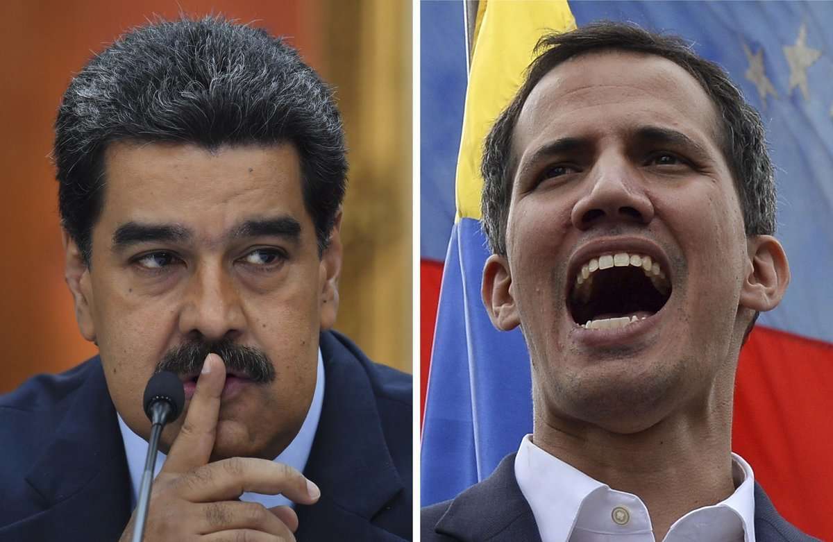 Nicolás Maduro y Juan Guaidó