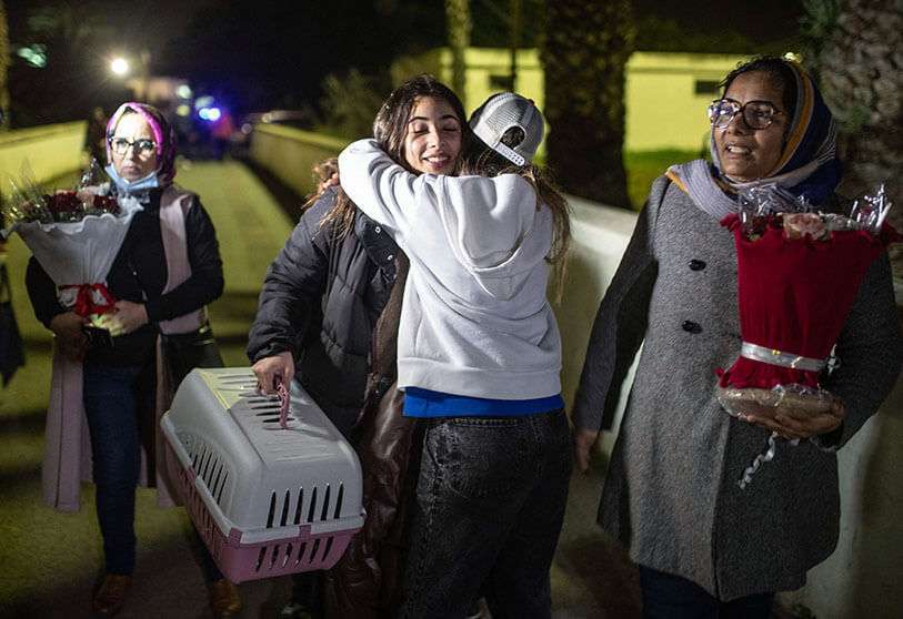 Más de 5000 estudiantes marroquíes han huido de Ucrania a los países vecinos y serán repatriados a su país, según un comunicado oficial marroquí AP/ MOSA’AB ELSHAMY