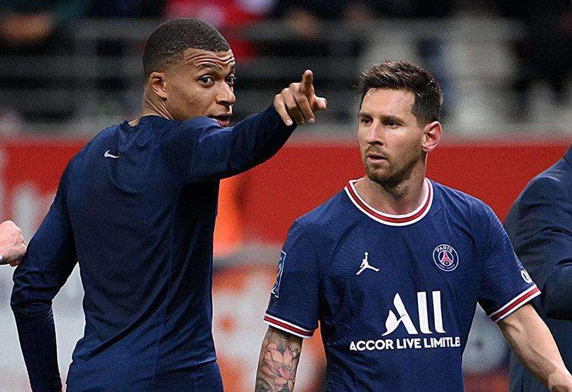 Kylian Mbappé y Lionel Messi