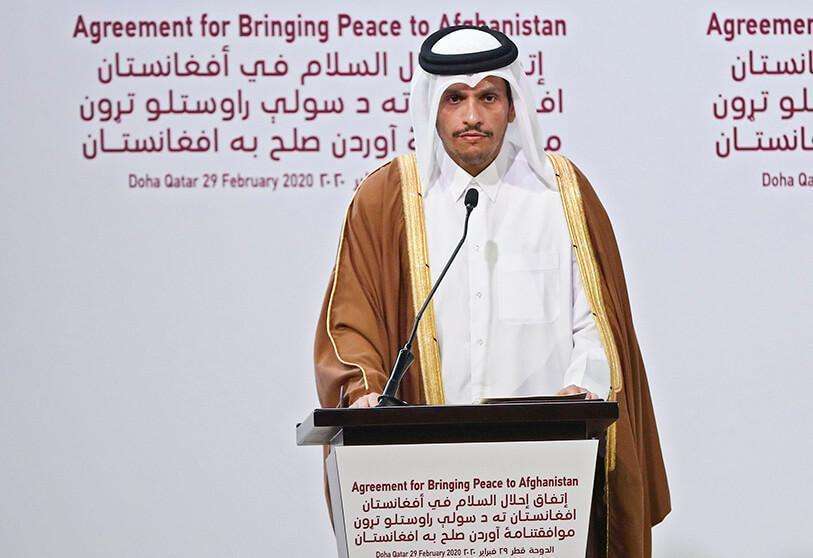 El viceprimer ministro y ministro de Asuntos Exteriores de Qatar, el jeque Mohamed bin Abdulrahman al-Thani