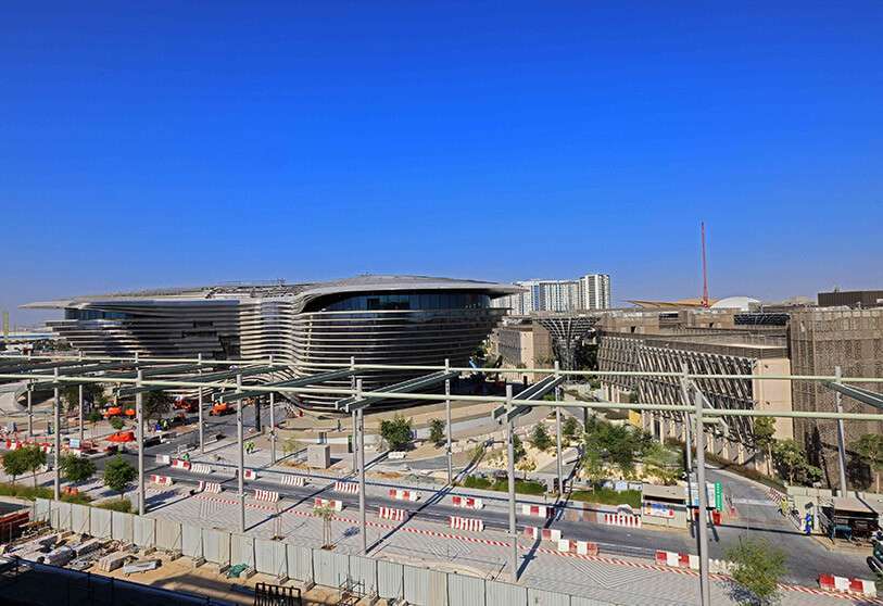 Fotografía de archivo, una vista general de las obras de la Expo 2020, en Dubái, el 16 de diciembre de 2020