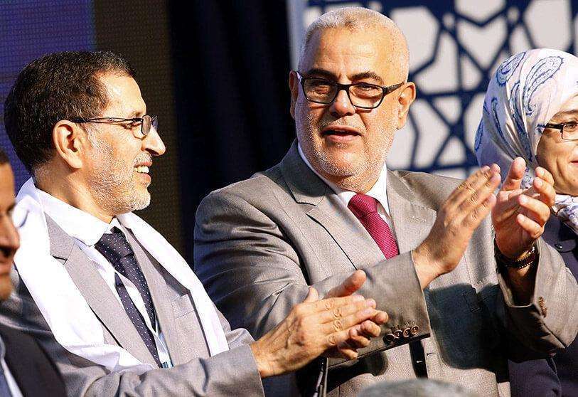 Abdelillah Benkirán y Saad Eddine El Othmani