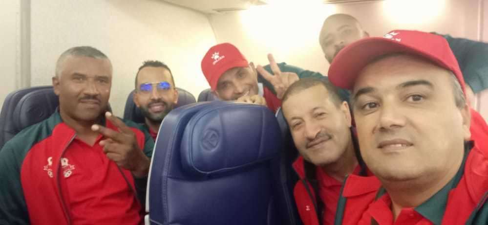 periodistas marroquís en el avión