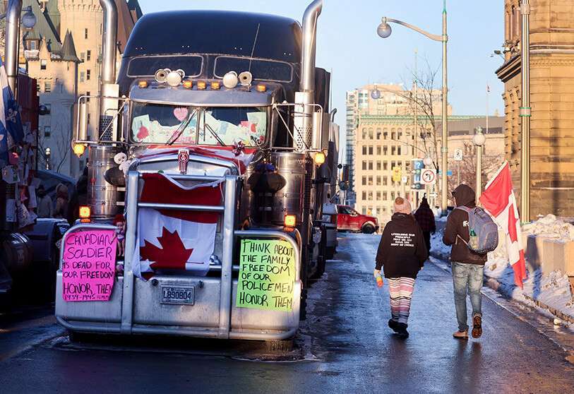 camioneros protestas canada