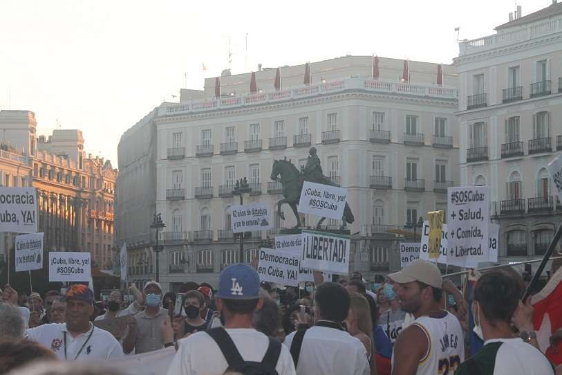 Protesta cubana en Madrid