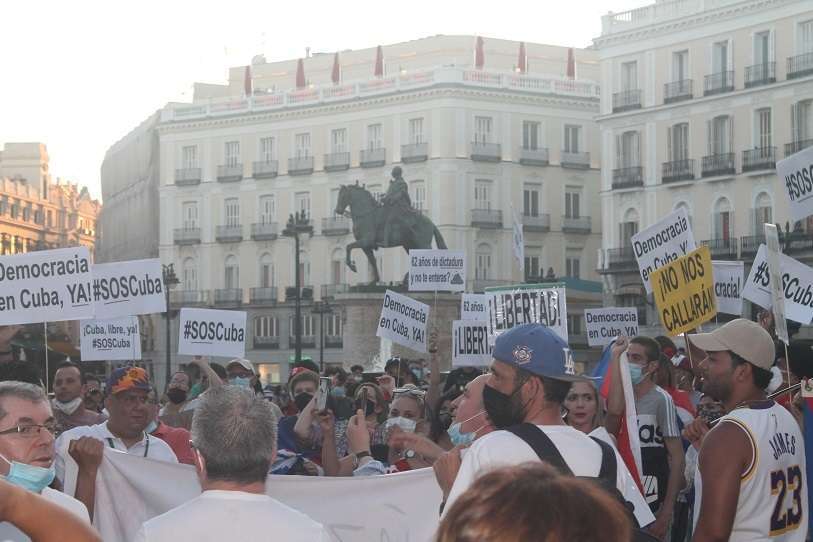 Protesta cubana en Madrid