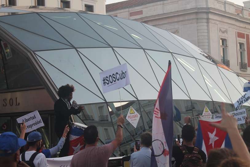 Protesta cubana en Madrid