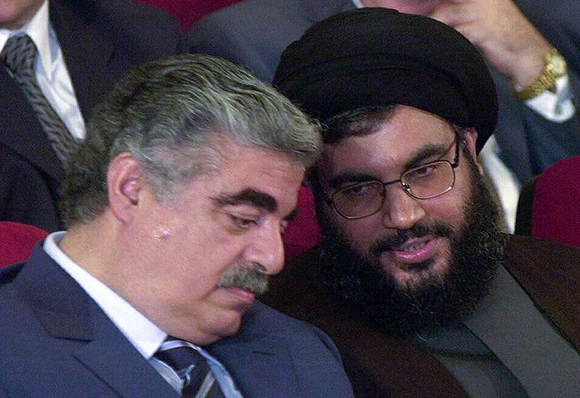 Rafiq Hariri y Hassan Nasrallah