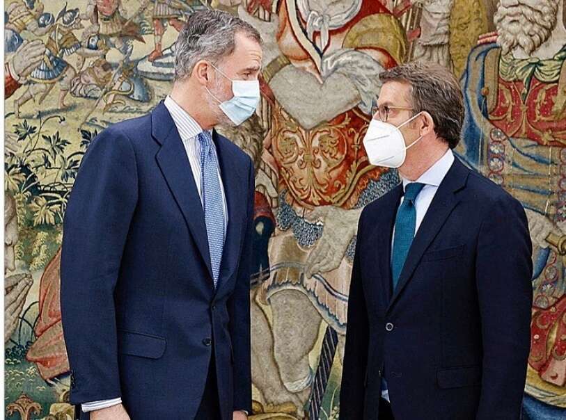 Rey Felipe VI y Alberto Núñez-Feijóo