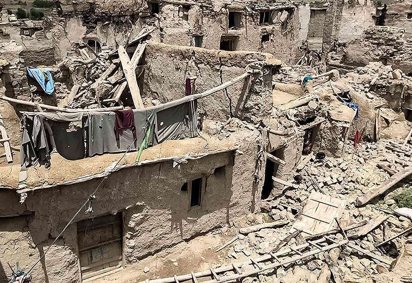 El terremoto de 5,9 grados de magnitud, que causó la muerte de al menos 1.000 personas, fue el que más afectó al escarpado este del país, donde la gente ya lleva una vida muy dura, sumida en una crisis humanitaria que se ha agravado desde la toma del poder por los talibanes en agosto PHOTO/AFP