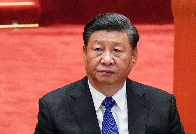 El presidente chino Xi Jinping asiste a un acto de conmemoración del 110º aniversario de la Revolución Xinhai en el Gran Salón del Pueblo de Pekín el 9 de octubre de 2021 AP/ANDY WONG